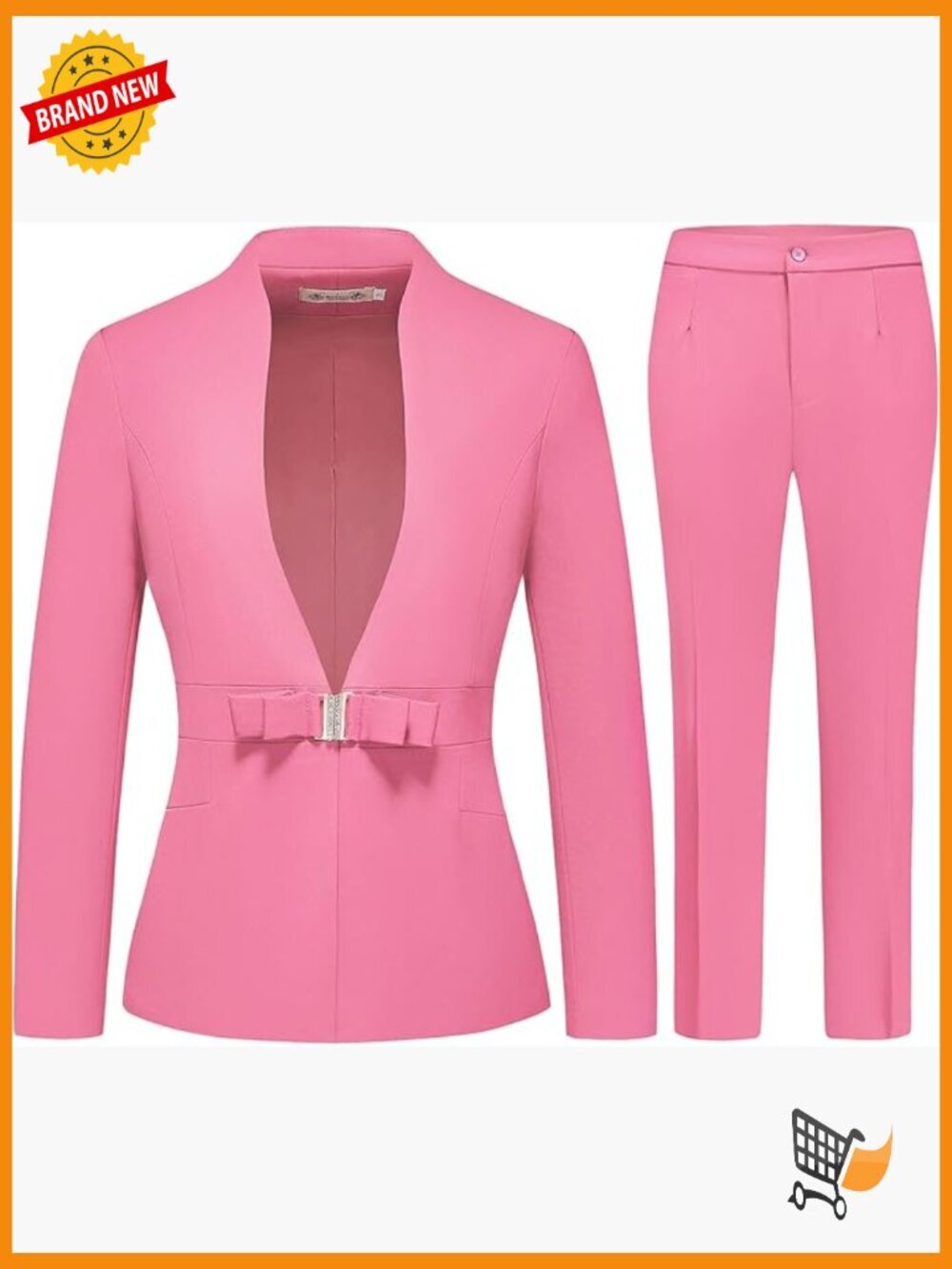 Women's Slim Fit Business Pant Suit Set 2 Piece Blazer Jacket Office Wear